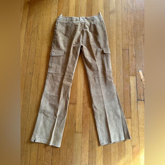 Y2K Vintage Brown Suede Pants - Picture 5 of 11